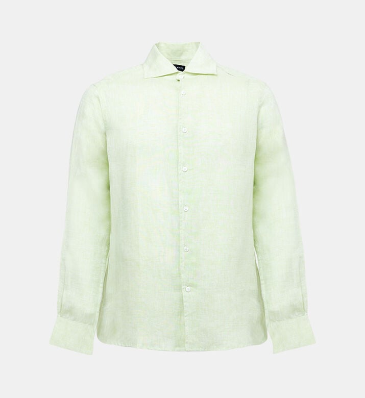 Linen Straight Hem Shirt