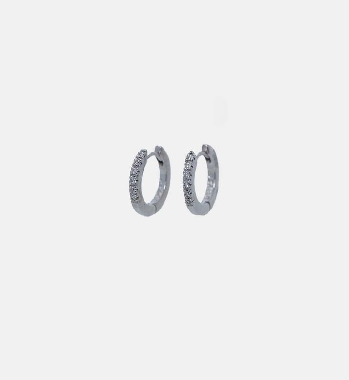 White Gold Diamond-details Earrings