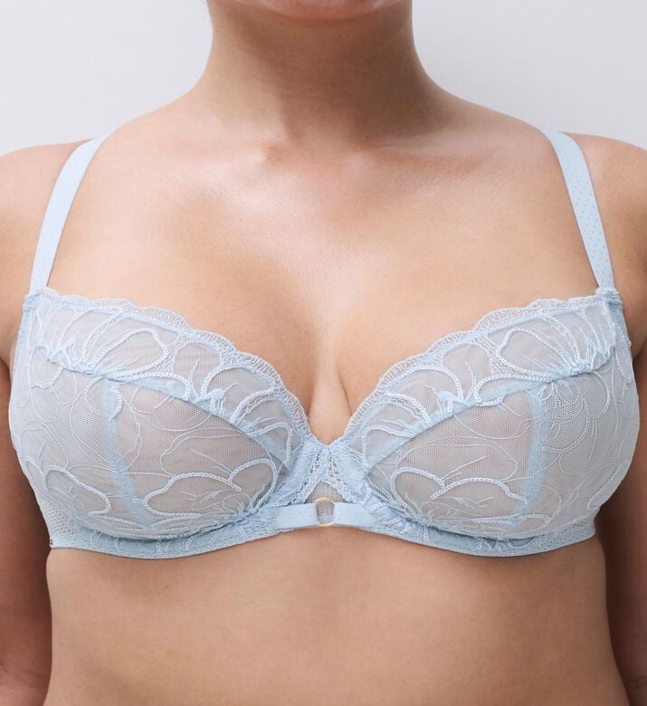 Chantelle Full-coverage Underwire Bra, White, 85, C, Model View