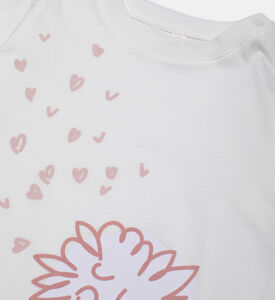 Flower Heart Printed Sweatshirt