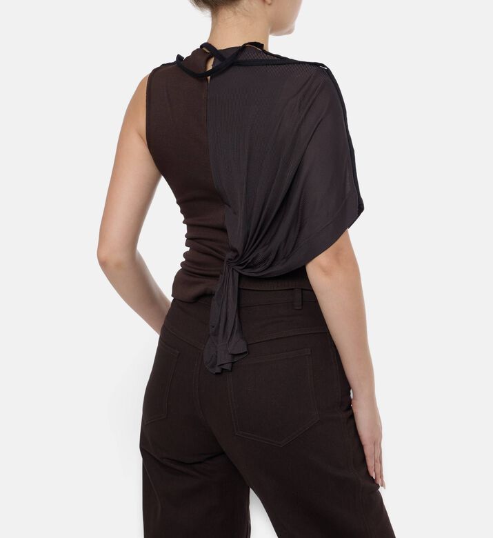 Christopher Esber Knit Two-tone Sleeveless Top, Model View