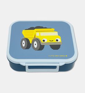 A Little Lovely Company Square Lunch Box - Dump Truck, Packshot View