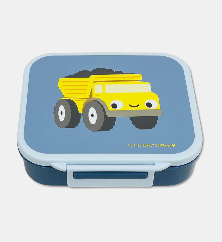 A Little Lovely Company Square Lunch Box - Dump Truck, Packshot View