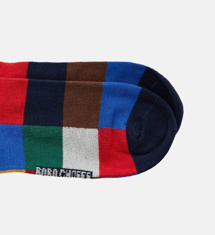 Bobo Choses Logo-detail Multicolored Checkered Contrasting Toe Socks, Packshot View Bobo Choses Logo-detail Multicolored Checkered Contrasting Toe Socks, Packshot View