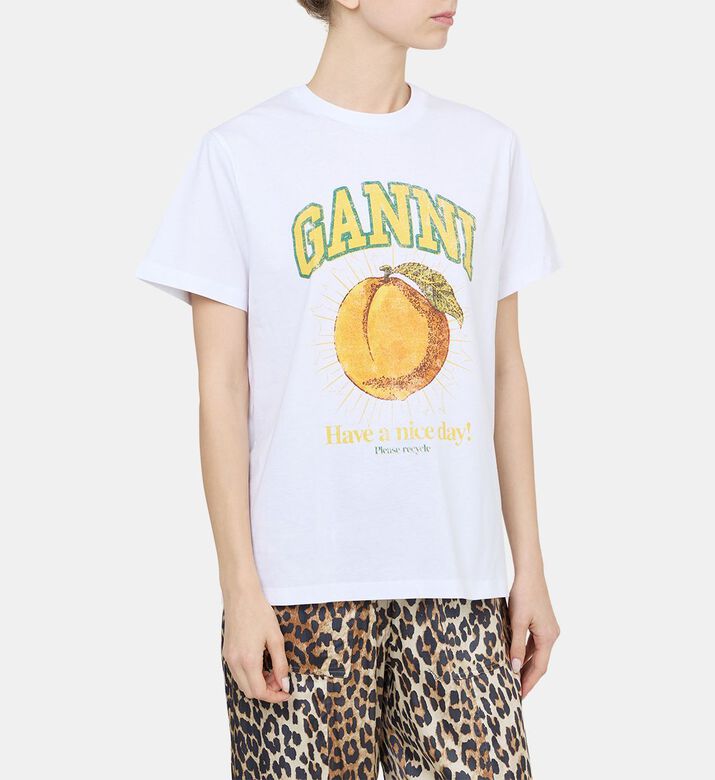 Peach Print Relaxed Jersey T-shirt