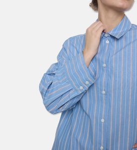 Samsoe Marika Stripe Organic Cotton Shirt, Model View