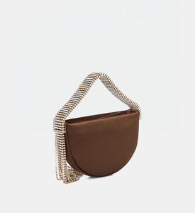 Satin Rhinestone-handled Handbag