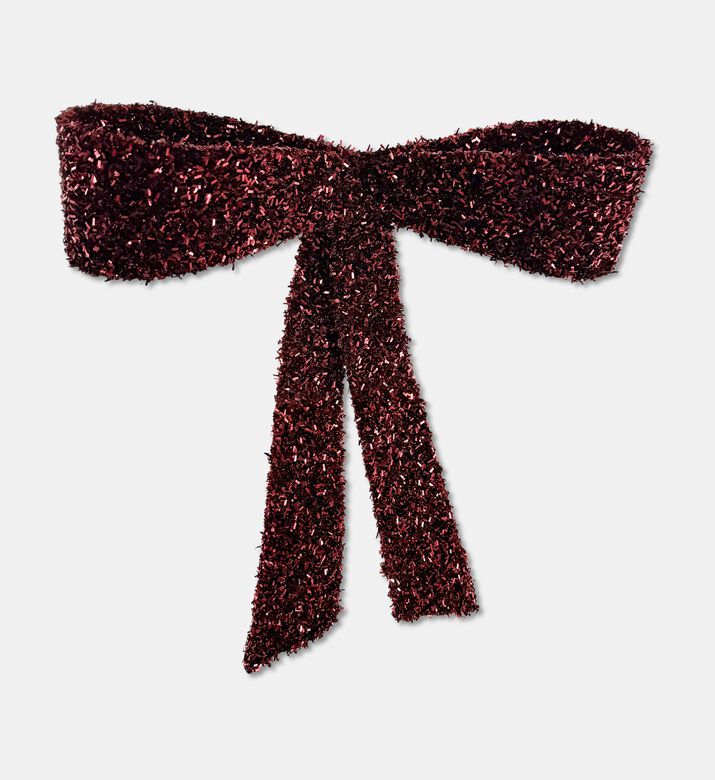 Shishi Bow Wide Glitter With Clip, Red, 40-cm, Packshot View