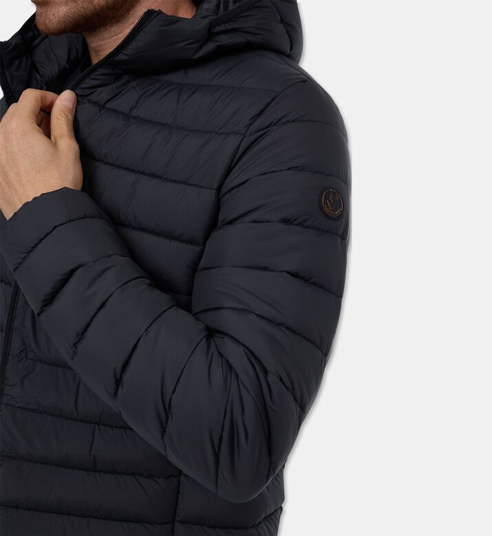 Save the Duck Puffy Long-sleeve Hooded Jacket, Black, Xl, Model View