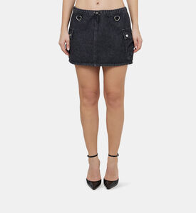 Pull-on Denim Cargo Skirt