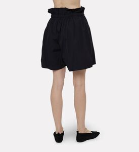 Jil Sander Cotton Ruffled Waist Shorts, Model View