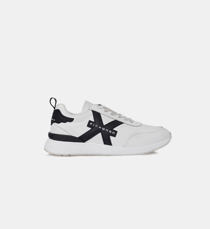 Embossed-logo Leather Sneakers