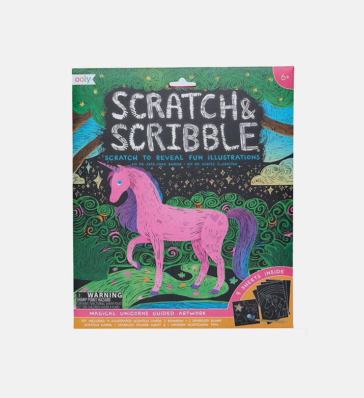 Magical Unicorns Scratch Scribble Art Kit