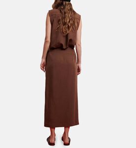 تنورة متوسطة الطول بجيوب مرقعة