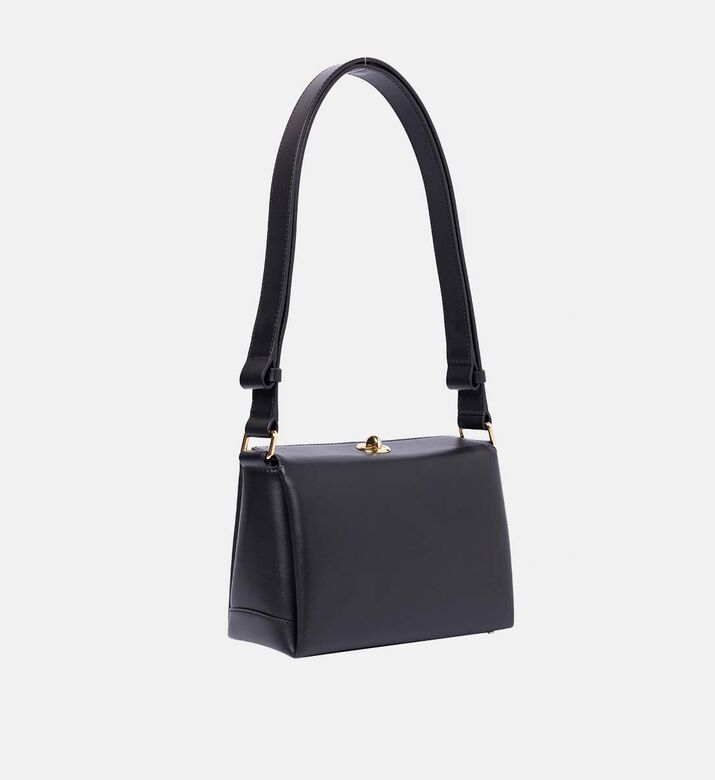 حقيبة جلد مطوية متوسطة الحجم