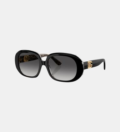 Leopard-print Round Sunglasses 56