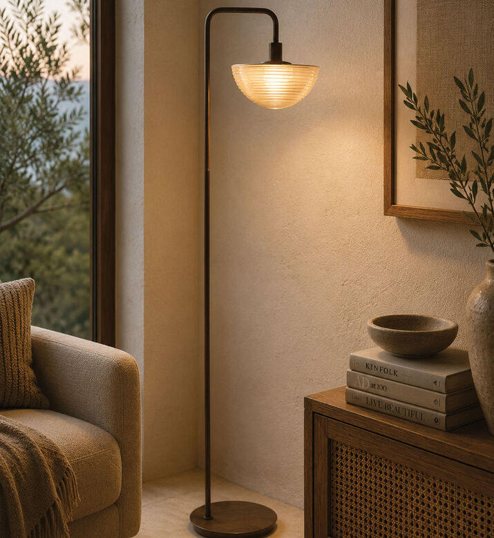 Light and Living Baylie Wood Floor Lamp, Packshot View