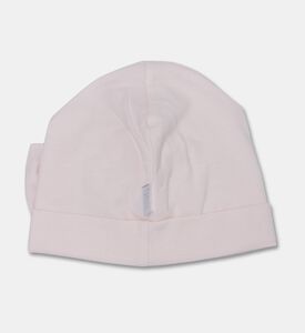 My First Collection Bow-detail Baby Beanie, Pink, 0-3m, Packshot View