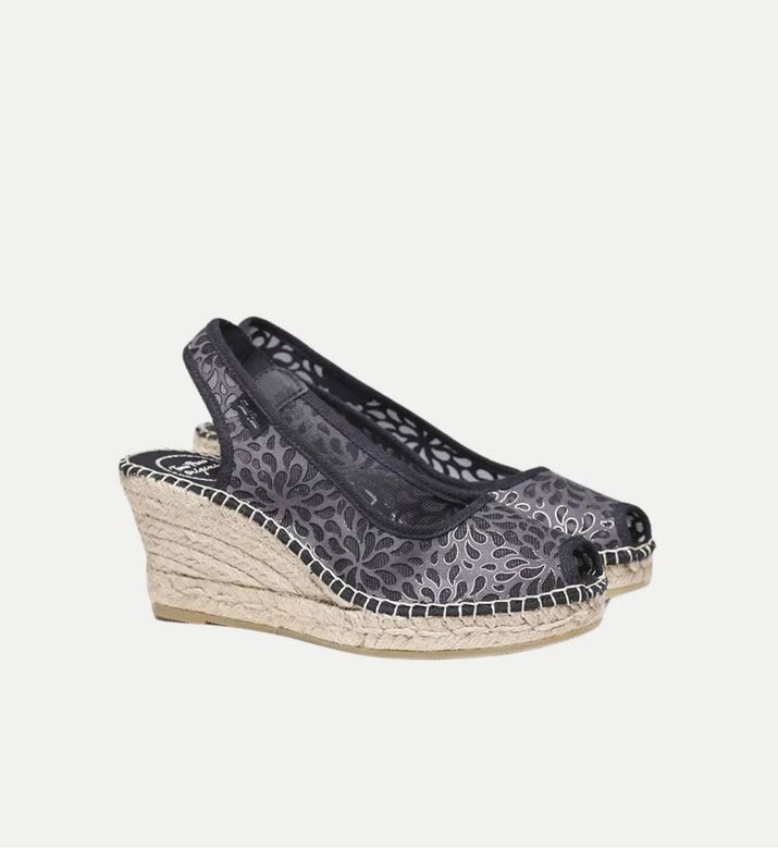 Bea-ik Vegan Cotton Blend Mid-wedge Espadrille
