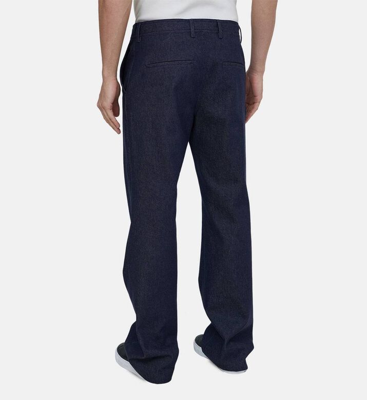 Denim-effect Wide-leg Suit Pants