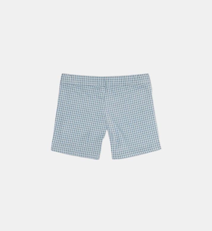 شورت بخصر متوسط بطبعة غينغهام شورت بخصر متوسط بطبعة غينغهام