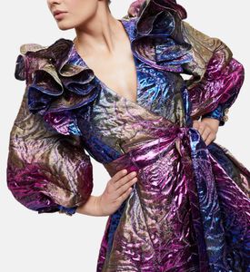 Decorative Shoulder Midi Dress