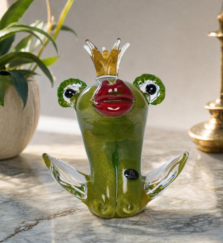 Duccio Di Segna Crystal Frog Princess Sculpture, Model View