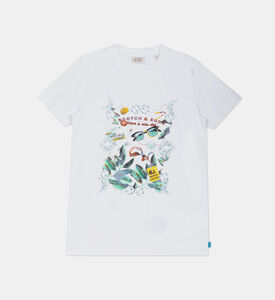 الصبي الفني طباعة القطن تي شيرت