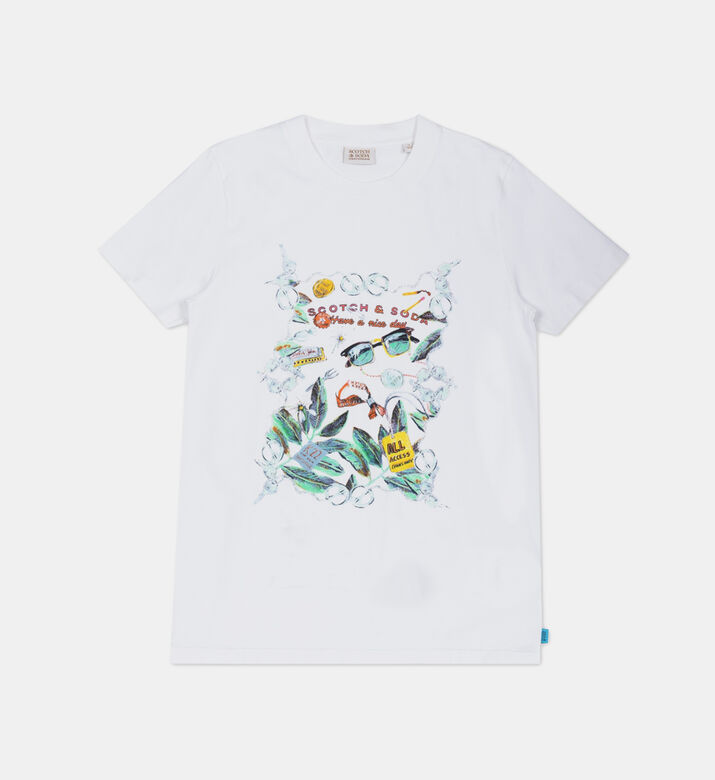 Boy Artwork Print Cotton T-shirt