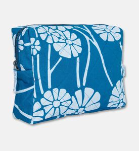 Karma on the Rocks Kiku Blue Medium Makeup Pouch, Packshot View