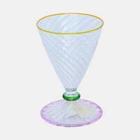 Swirl Design Glass Goblet