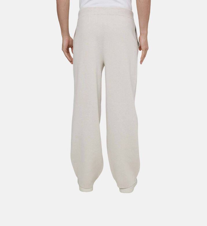 Wide-leg Knit Track Trousers