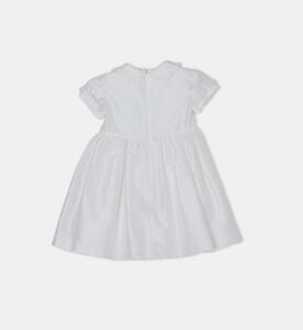 Satin Rhinestones Collared Flared Dress Satin Rhinestones Collared Flared Dress