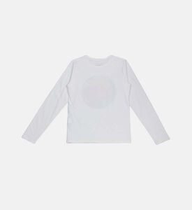 تي شيرت قطني بطبعة شعار الماركة