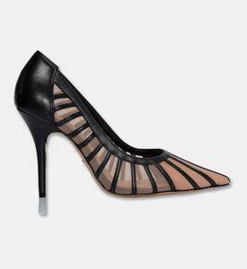 Arezzo Mesh-panel Pointed Pumps, Black, Eu-39, Packshot View