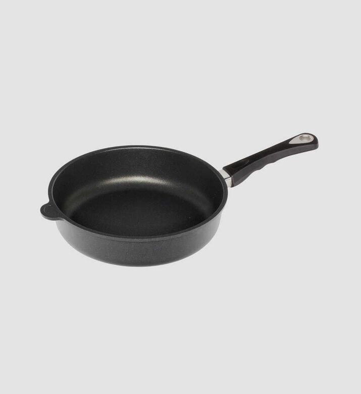 AMT Gastroguss Cast Aluminum Crepe Pan, Black, 24-cm, Packshot View