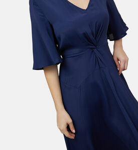 Silk Crepe Cut-out Midi Dress