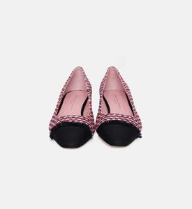 Striped Tweed Pointed-toe Pumps