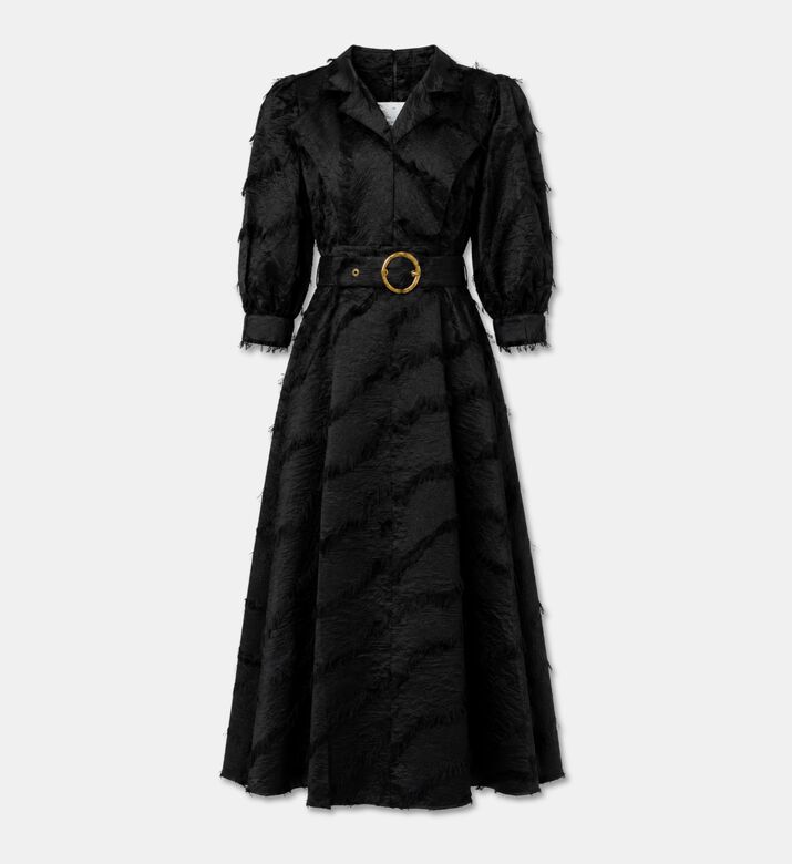 Poca and Poca Textured Belted Midi Dress, Packshot View
