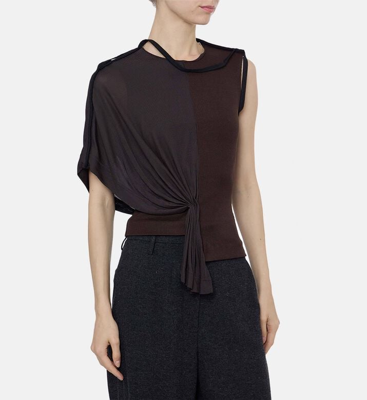 Christopher Esber Knit Two-tone Sleeveless Top, Model View