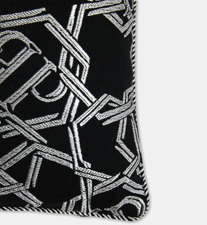 Philip Plein Chain Design Pillowcase, Black, 40x40-cm, Packshot View