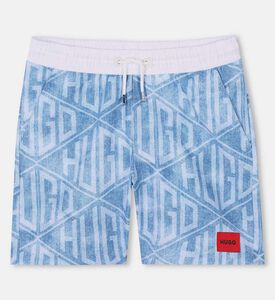 شورت سباحة بطبعة شعار على كامله