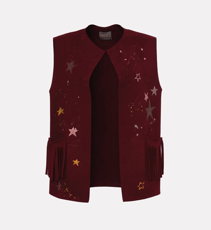 Angelina Printed Sleeveless Vest, Packshot View