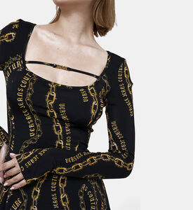 Chain-link Print Mini Dress Chain-link Print Mini Dress