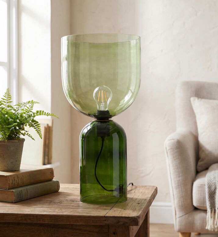 Home Deco and More Bliss 2 Pin Table Lamp, Green, Packshot View