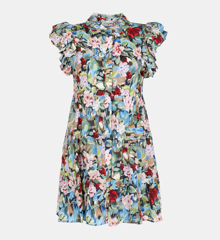 Meeko Floral Ruffle Mini Dress