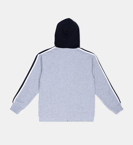 Cotton Teddy Bear Patch Zip-up Hoodie