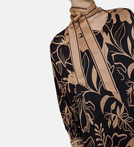 فستان طويل بحافة غير متماثلة