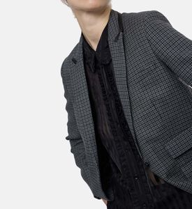 The Kooples Checkered Structured Blazer, Model View