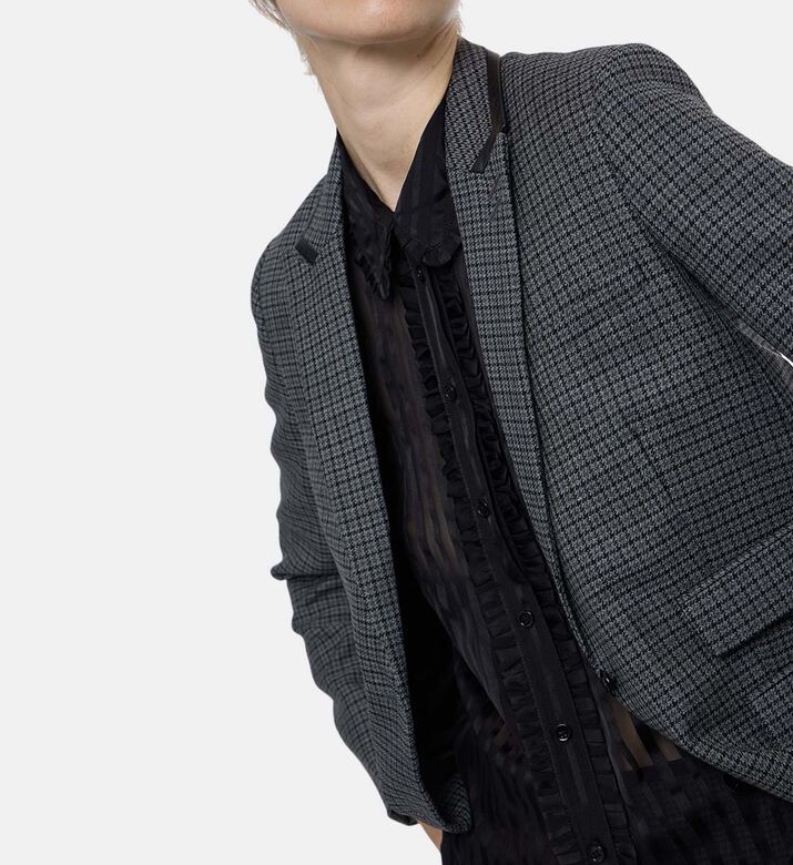 The Kooples Checkered Structured Blazer, Model View